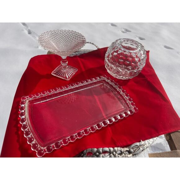 Vintage Round Cubist Clear Glass Fairy Lamp - Picture 11 of 12